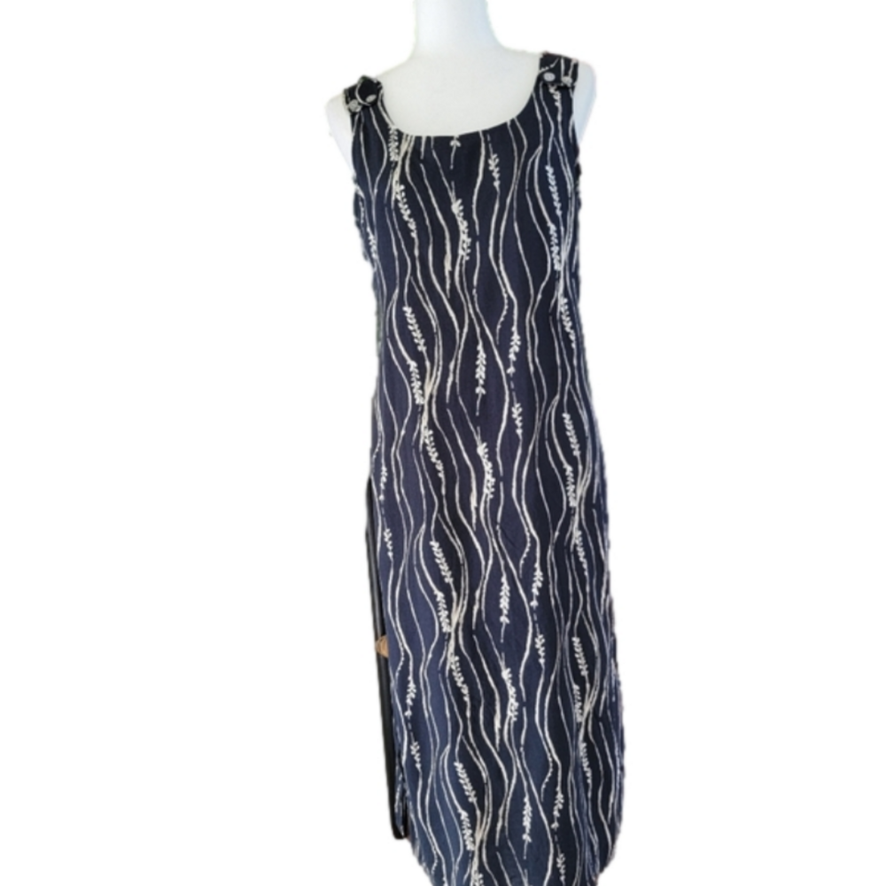 Notations Clothing Co Sleeveless Sheath Black Rayon Dress Size Medium Petite EUC